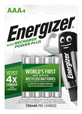 Tölthető elem, AAA mikro, 4x700 mAh, ENERGIZER "Power Plus"