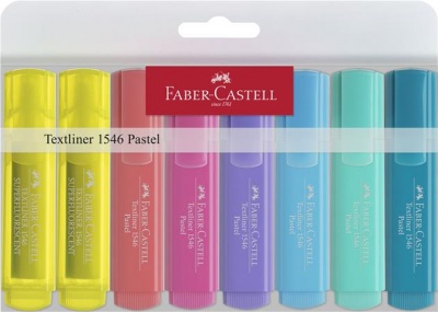 Szövegkiemelő készlet, 1-5 mm, FABER-CASTELL "1546 Pastel", 8 különböző szín